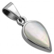 Mother of Pearl Drop Silver Pendant, p507